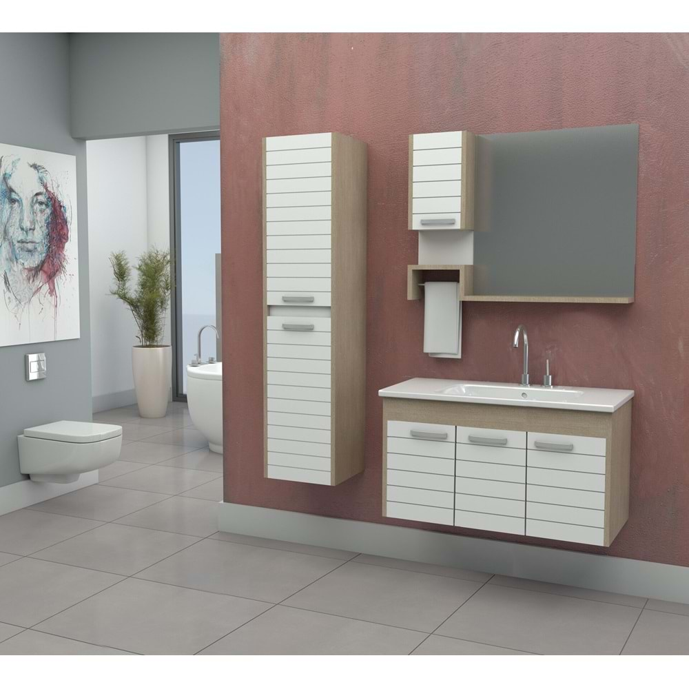 SİLYON 85 CM BANYO DOLABI TKM