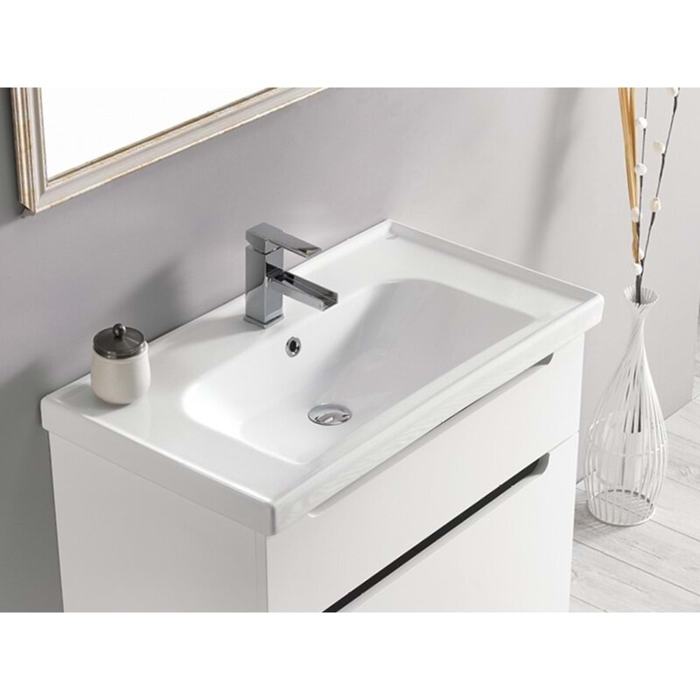 TURKUAZ FRAME ETAJERLİ LAVABO 65*45 CM