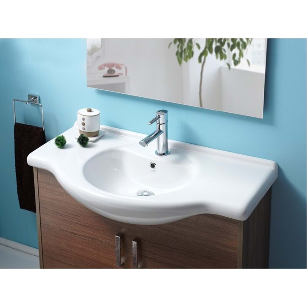 TURKUAZ NİL 55 CM ETEJERLİ LAVABO