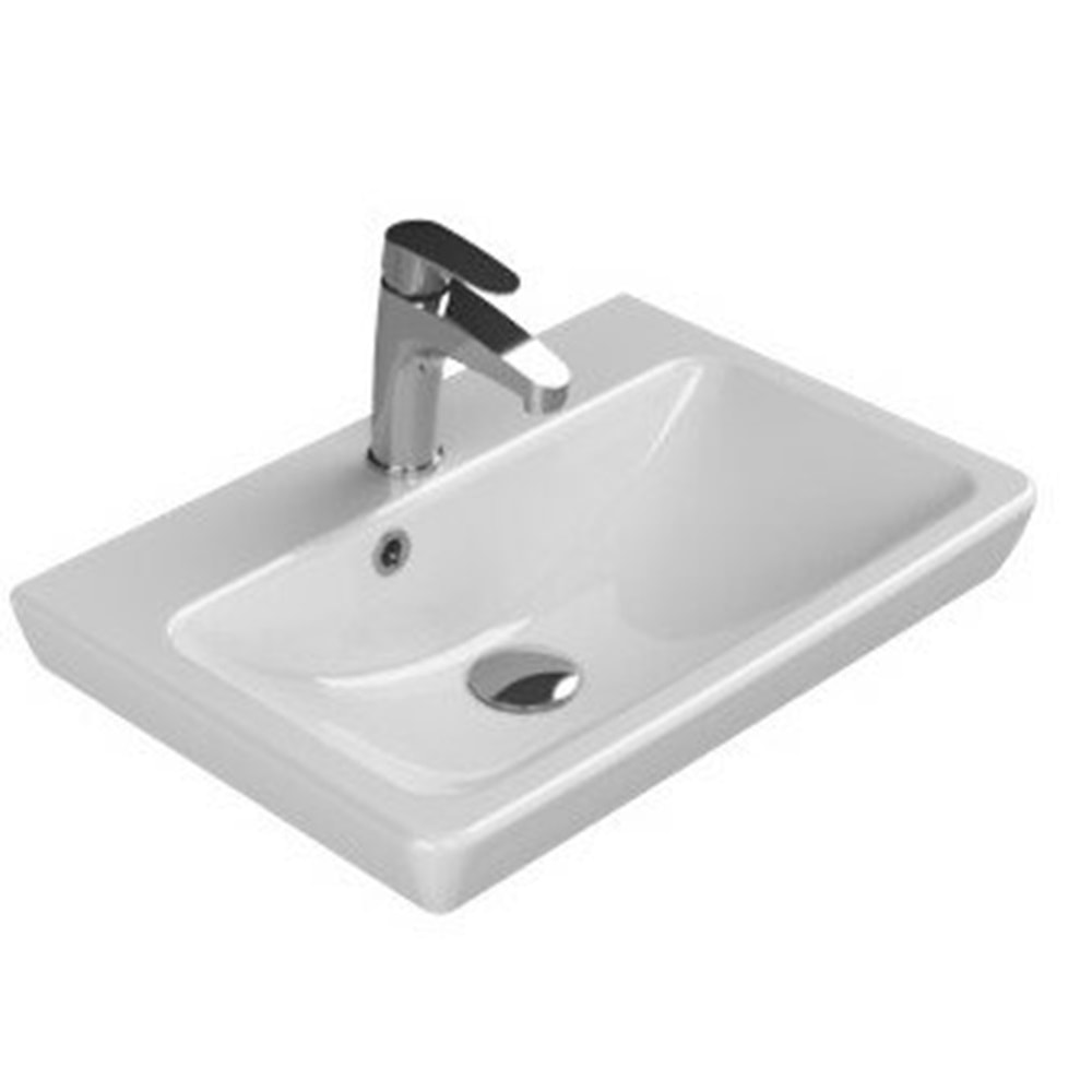 TURKUAZ PORTO ETEJERLİ LAVABO 55 CM (DERİNLİĞİ 38 CM)