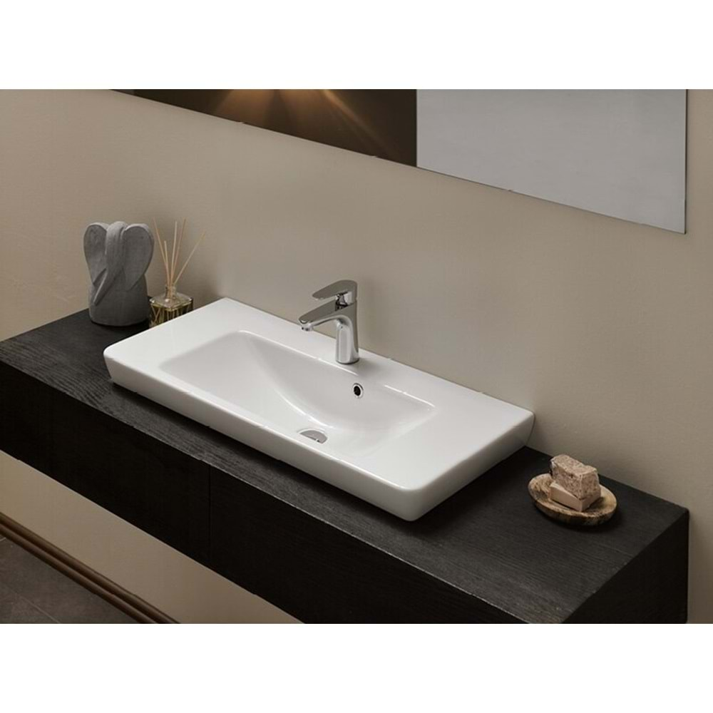 TURKUAZ PORTO ETEJERLİ LAVABO 65 CM (DERİNLİĞİ 38 CM)