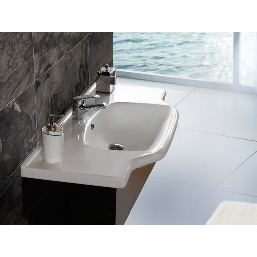 TURKUAZ YENİ (NEW)KLASİK ETEJERLİ LAVABO 65 CM