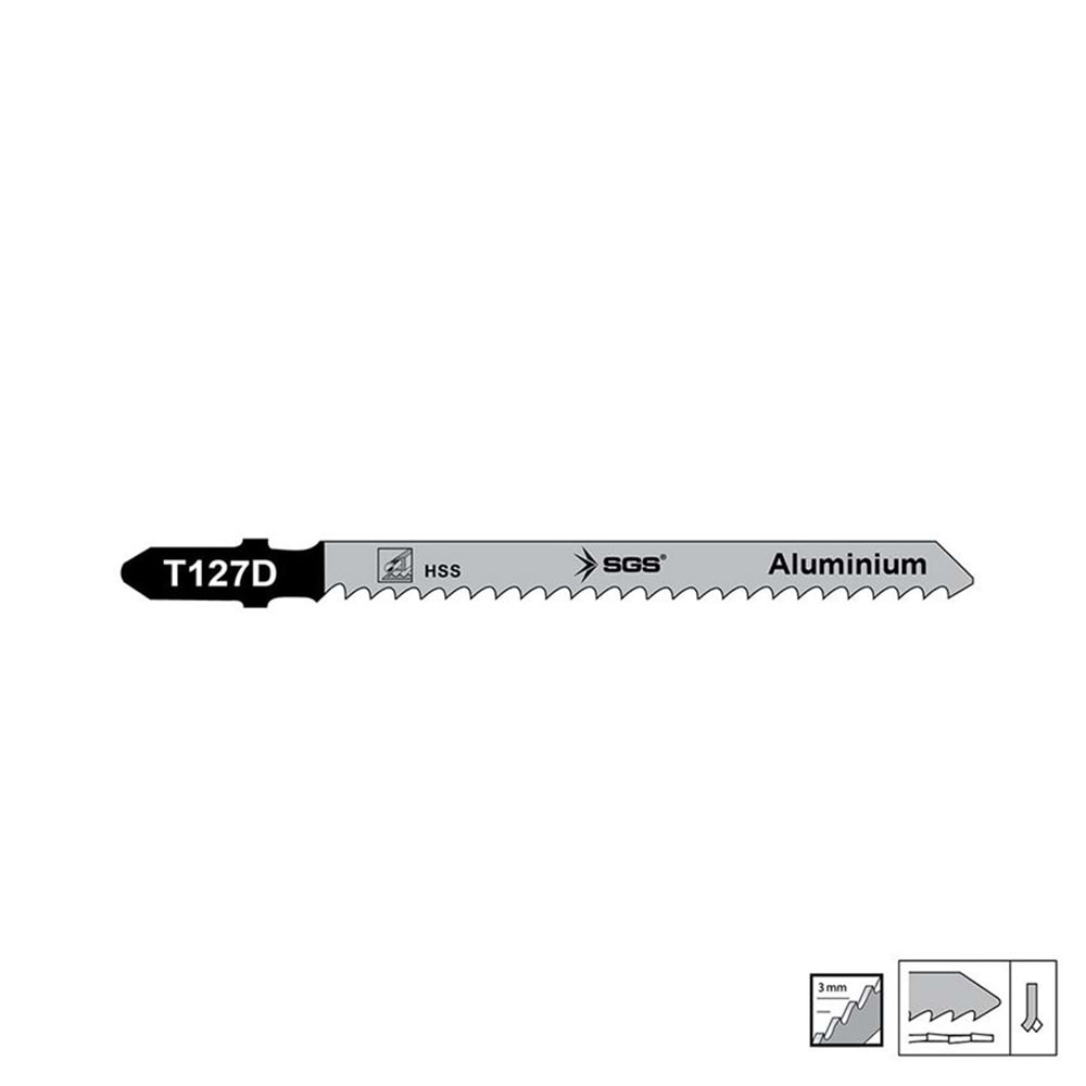 SGS Alüminyum Dekupaj Ağzı 100mm x 7.9mm T127D - 5 Adet