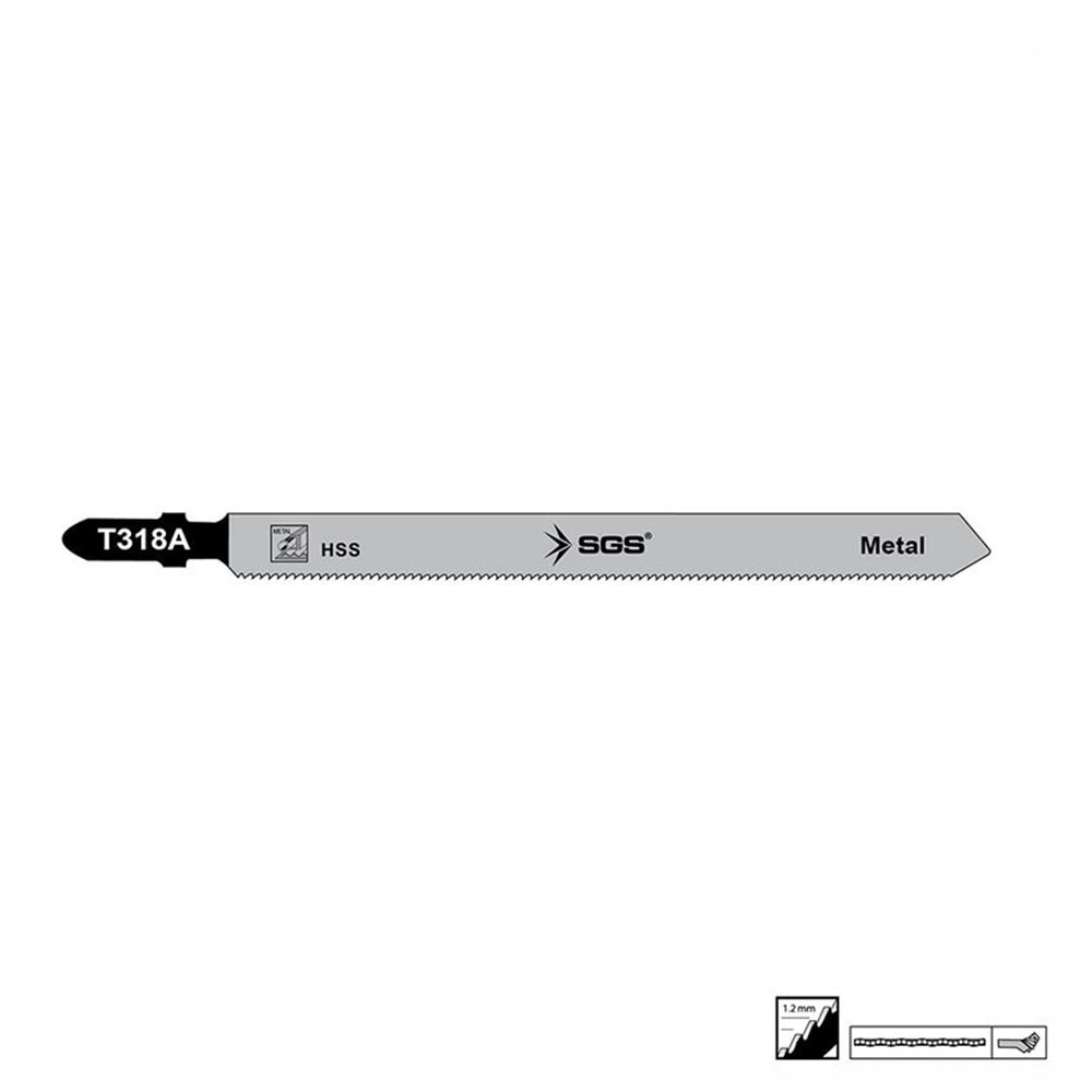 SGS Metal Dekupaj Ağzı 132mm x 9,5mm T318A - 5 Adet