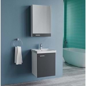 EVA 50 CM ANTRASİT BANYO DOLABI TAKIM