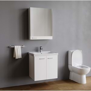 EVA 60 CM BEYAZ BANYO DOLABI TAKIM