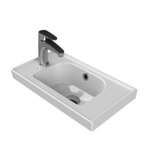 TURKUAZ FRAME ETAJERLİ LAVABO 50*28 CM (SOLDAN DELİKLİ)