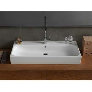 TURKUAZ PİNTO ETEJERLİ LAVABO 100X47 CM