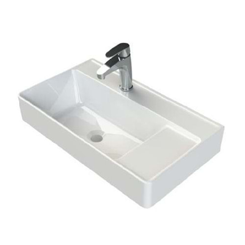 TURKUAZ SHARP ETAJERLİ LAVABO 65x38 CM