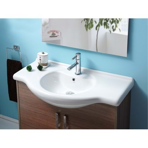 TURKUAZ NİL 75 CM ETEJERLİ LAVABO